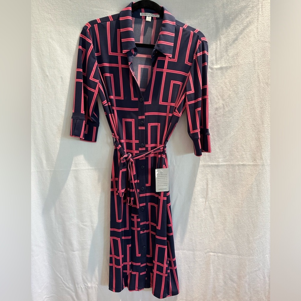 NWT Maggy London jersey tie waist dress, size 14